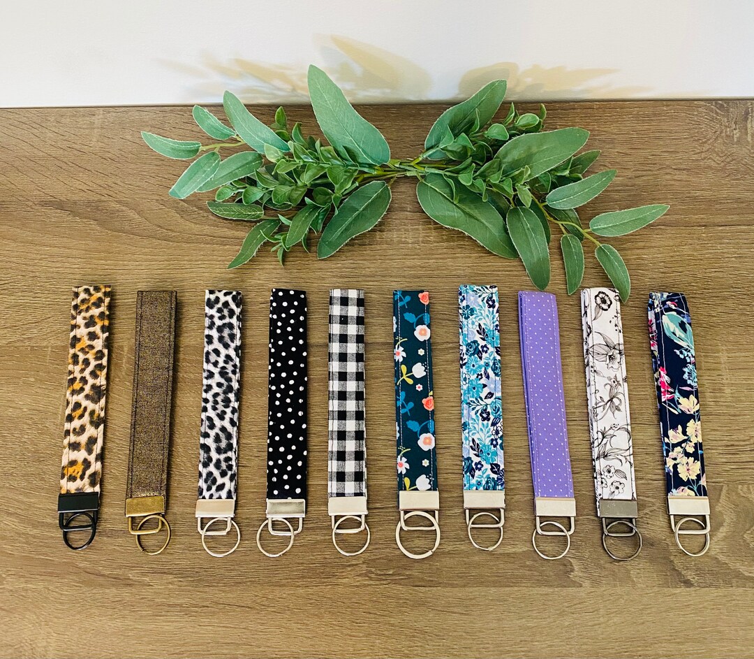 Fabric Key Fob Wristlet Key Holder Keychain Gift Etsy