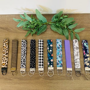 Fabric Key Fob - Wristlet Key Holder - Keychain - Gift