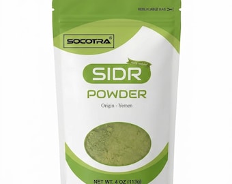Socotra Sidr Leaves Powder for Hair – 100% Natural Seder Cleanser & Conditioner –  Unisex Hair Mask 4 oz