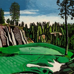 Beautiful Golf Course landscape w waterfalls