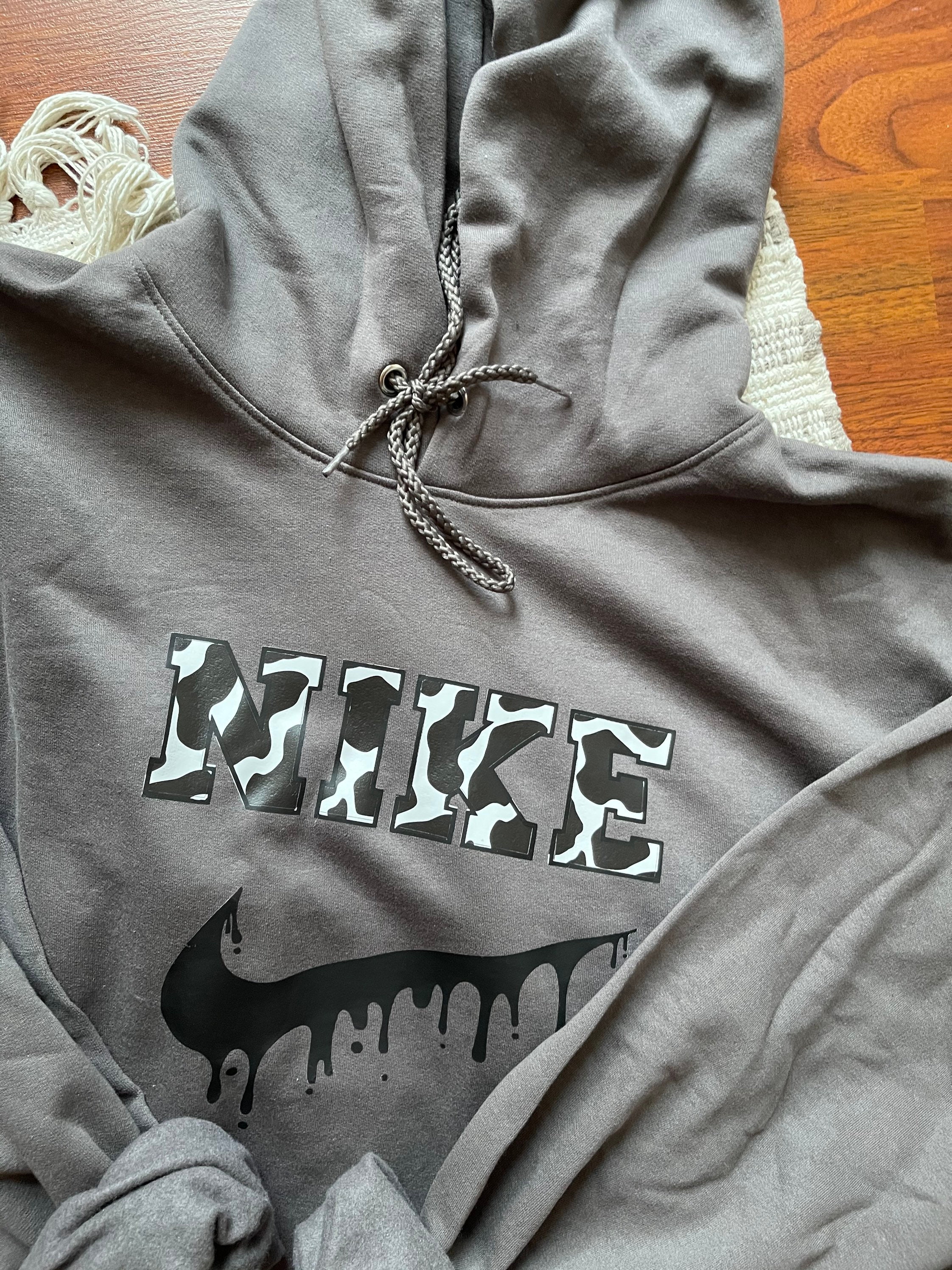 Nike Cow Hoodie Nike Sweatshirt Nike Drip | Etsy