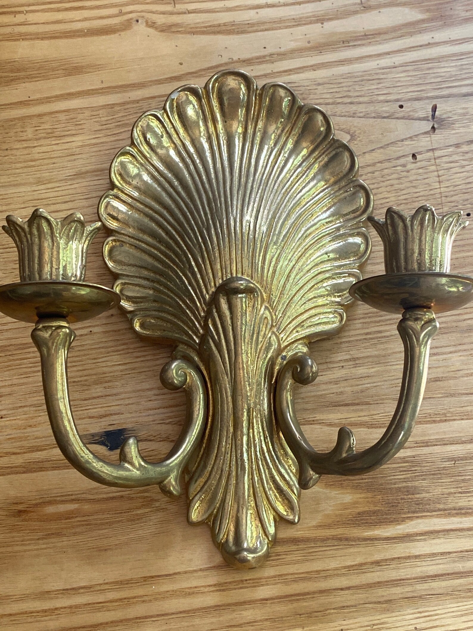 Vintage Brass Candle Wall Sconces Decorative Crafts Inc 87/8 Etsy