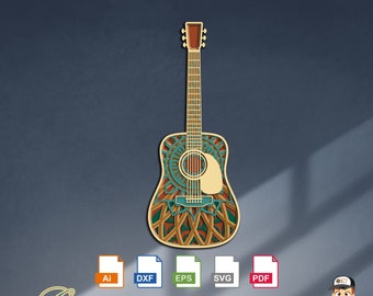 Free Free Layered Guitar Svg 86 SVG PNG EPS DXF File