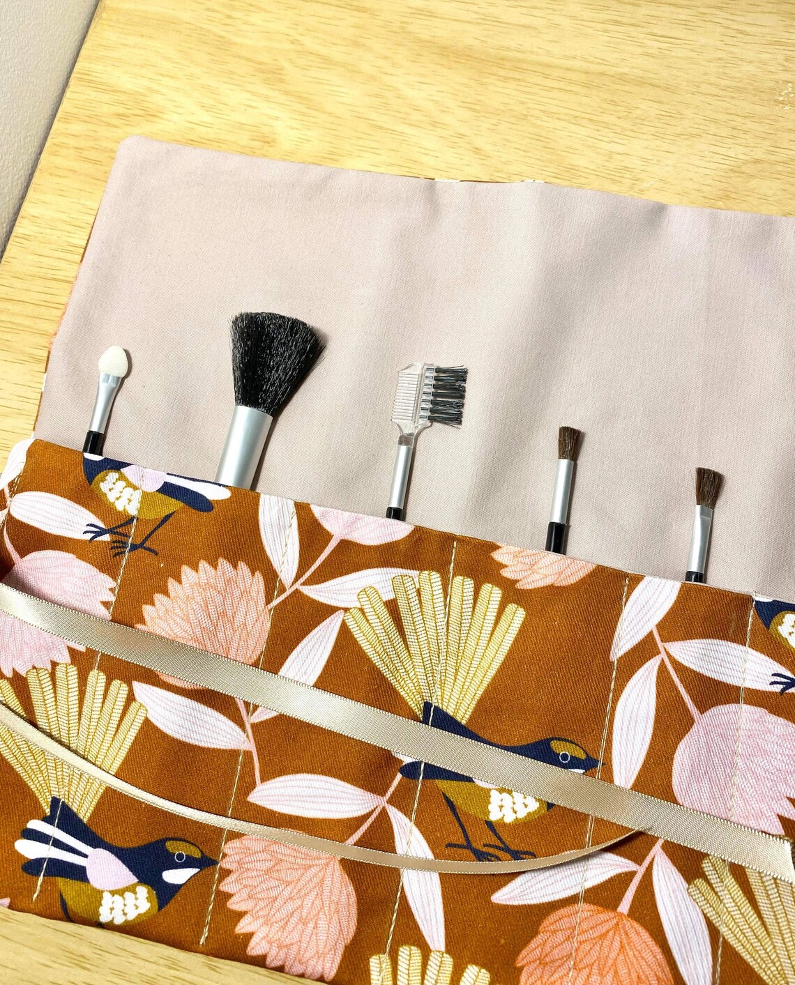 Makeup Brush Roll / Makeup Brush Wrap / Makeup Brush Holder Etsy