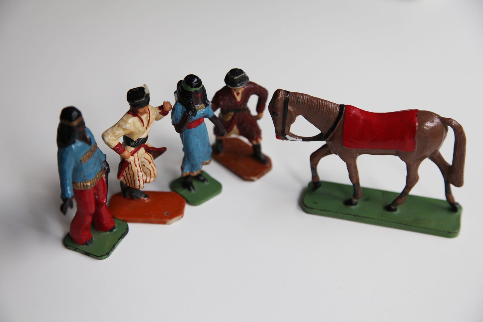 Set of 5 Vintage Toys Collectable Indian Toys Horse Retro Etsy