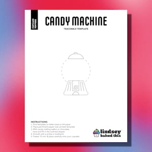 Candy/Gumball Machine Cupcake Template