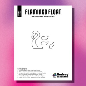 Flamingo Float Cupcake Template