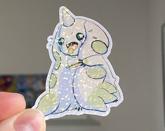 Holografische Terriermon Digimon-sticker