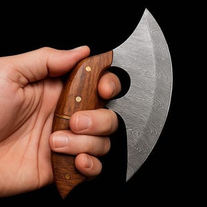 Handmade Viking Pizza Cutter Axe – Burnt Ash Wood Handle, Sharp Stainless Blade, Rustic Norse Kitchen Tool, Unique Gift for Pizza Lovers