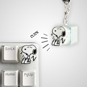 Cute Dog Keycap & Keychain | Stress Relief Fidget Toy | Cartoon Collection | 3D Printed Gifts