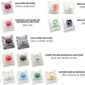 compatible switches kailh pro gateron aliaz slient mxkailh speed cherry mx gateronsmd drop halo kailh box
