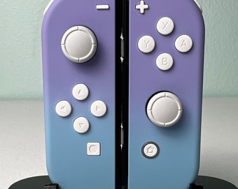 Two-tone Pastel - Violet & Baby Blue - Custom Joycons for the Nintend Switch