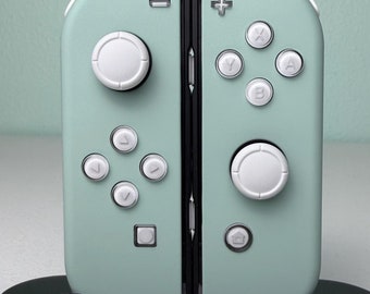 Light Cyan + Jelly Buttons - White Accents - Custom Joycons for