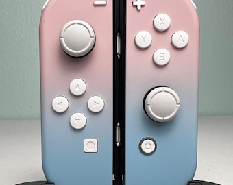 ツートンパステル - サクラピンク＆ベビーブルー - Nintendo Switch用カスタムジョイコン