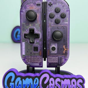 Atomic Purple Clear - DPAD-upgrade - Aangepaste Joycons voor de Nintendo Switch