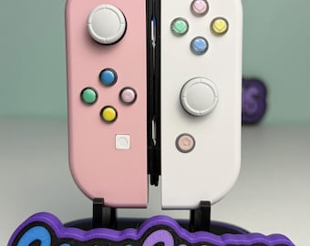 Sakura Pink and White - Colorful hearts -  Custom Joycons for the Nintend Switch