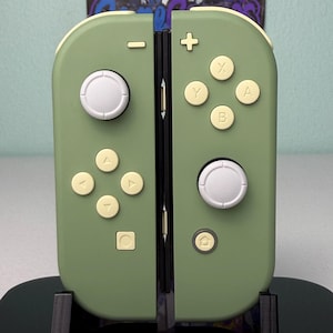 Matcha Green - Cream Accents - Custom Joycons for the Nintend Switch