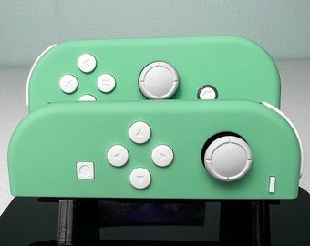 Mint Green Pastel - White Accents - Custom Joycons for the Nintend Switch