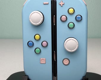 Powder Blue - Cute Hearts theme - Custom Joycons for the Nintend Switch