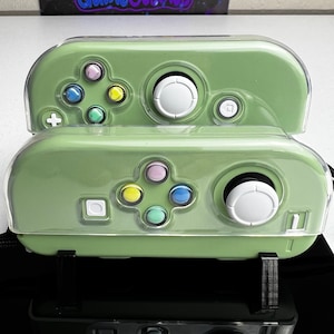 Cute Hearts theme - Matcha Green Pastel - Custom Joycons for the Nintend Switch