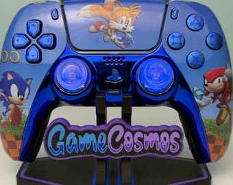 Blue Hedgehog Yellow Fox Red Echidna - RGB LED - Custom Wireless Controller for PS5 Or PC
