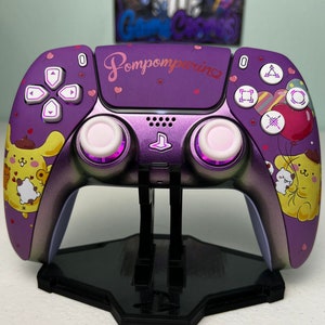 Controlador inalámbrico personalizado con diseño de cachorro kawaii (LED RGB) para PS5 o PC