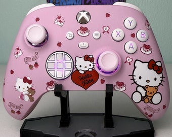 Cute Cartoon Kitty - RGB LED - Custom Wireless Controller for Xbox or PC