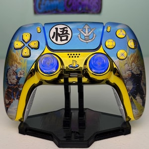 Anime Super Manga Rivale Schlacht - Chrom Gold - RGB LED - Benutzerdefinierte Wireless Controller für PS5 oder PC