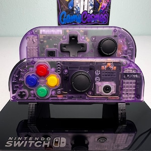 Atomic Purple - DPAD W/ Colorful ABXY - Custom Joycons for the Nintend Switch