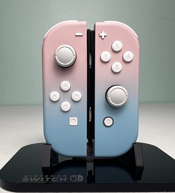Two-tone Pastel - Sakura Pink & Baby Blue - Custom Joycons for the