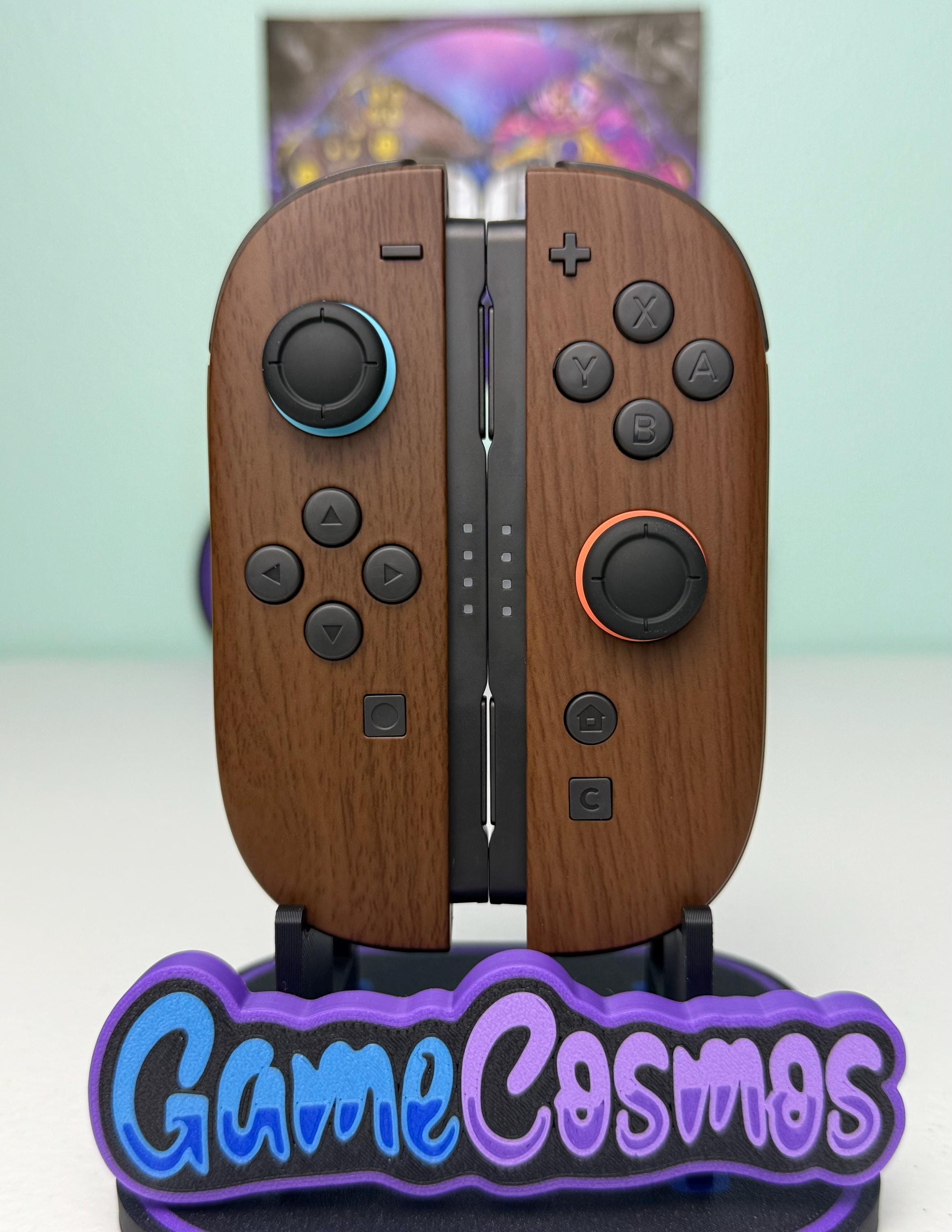 木目調 - ブラックアクセント - Nintendo Switch 2用カスタムJoycon 2