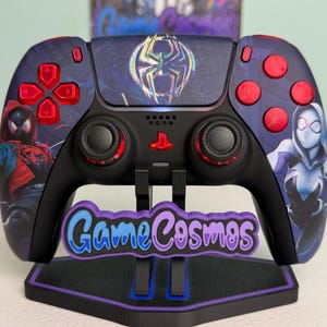 Equipo de superhéroes Comic Spider - LED RGB - Mando inalámbrico personalizado para PS5 o PC