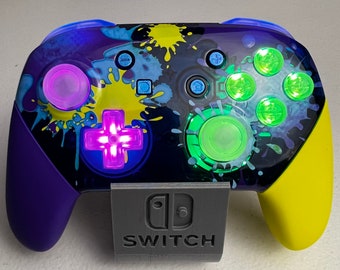 Glossy Splatter - RGB LED - Wireless Pro Controller for The Switch Or PC