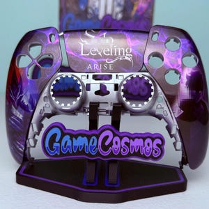Anime Manga Leveling - Glossy Finish - RGB LED - Custom Wireless Controller for PS5 Or PC FACEPLATE + TOUCHPAD