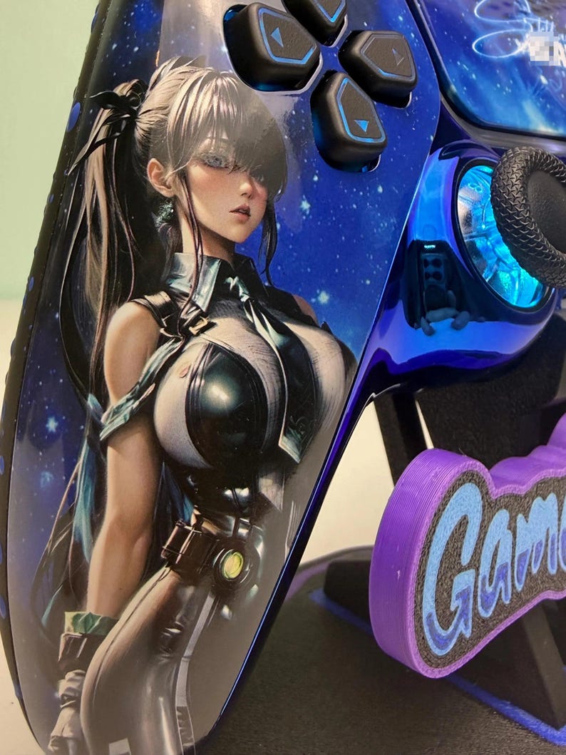 Eve Blade - LED RGB - Acabado brillante - Mando inalámbrico personalizado para PS5 o PC imagen 4