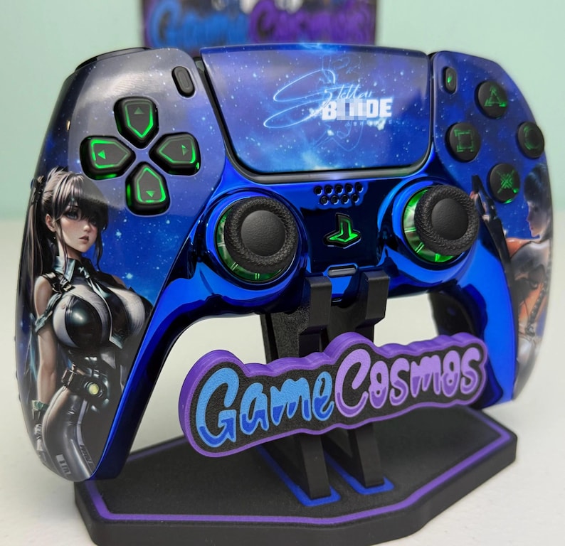 Eve Blade - LED RGB - Acabado brillante - Mando inalámbrico personalizado para PS5 o PC imagen 2