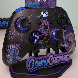 Jinx Arcane LoL - RGB LED - Custom Wireless Controller for Xbox or PC image 4