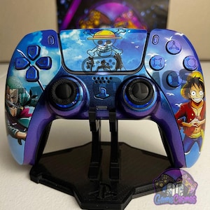 Anime Manga Pirates - Azul Camaleón - LED RGB - Mando inalámbrico personalizado para PS5 o PC