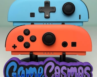 Retro NS1 Neon Red & Light Blue DPAD - Hall Effect NOdrift - Custom Joycon 2 for the Nintendo Switch 2