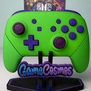 Lime Green - Purple Accents - Wireless Pro Controller for The Switch Or PC
