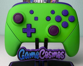 Lime Green - Purple Accents - Wireless Pro Controller for The Switch Or PC