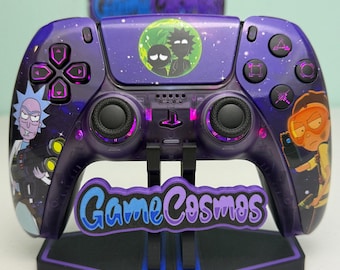 Space Dudes - Atomic Purple Galaxy - RGB LED - Custom Wireless Controller for PS5 Or PC