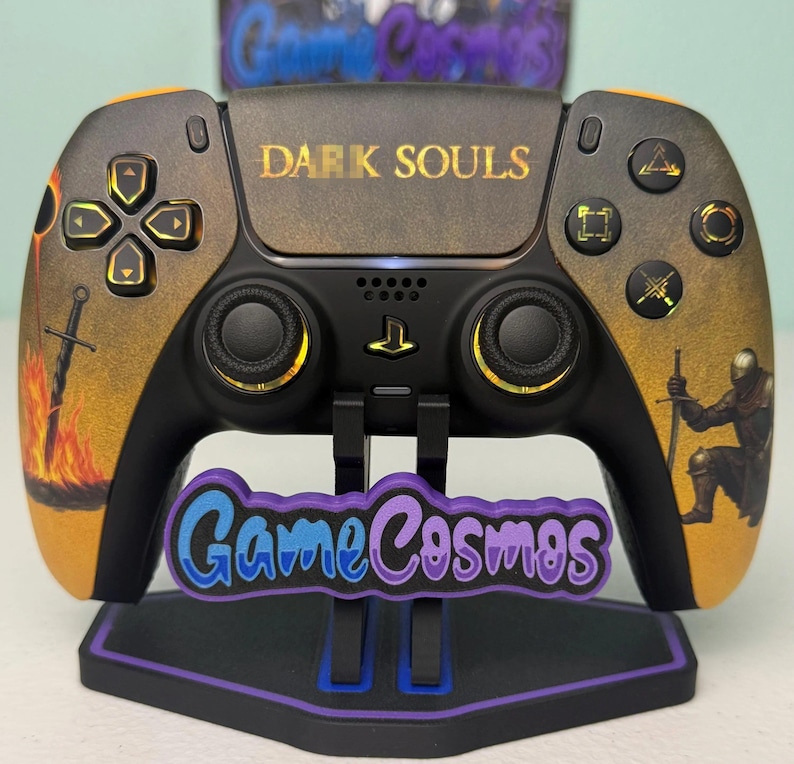 Soulsborne Dark aRPG - RGB LED - PS5またはPC用カスタムワイヤレスコントローラー - コントローラー 画像 1