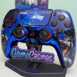 Eve Blade - LED RGB - Acabado brillante - Mando inalámbrico personalizado para PS5 o PC LED Controller