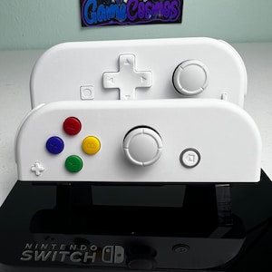 Soft Touch White DPAD - Colorful ABXY - Custom Joycons for the Nintend Switch