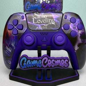Anime Manga Leveling - Glossy Finish - RGB LED - Custom Wireless Controller for PS5 Or PC NON LED Controller
