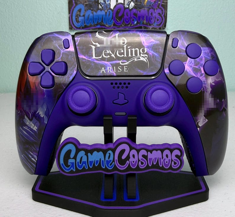 Anime Manga Leveling - Glossy Finish - RGB LED - Custom Wireless Controller for PS5 Or PC NON LED Controller