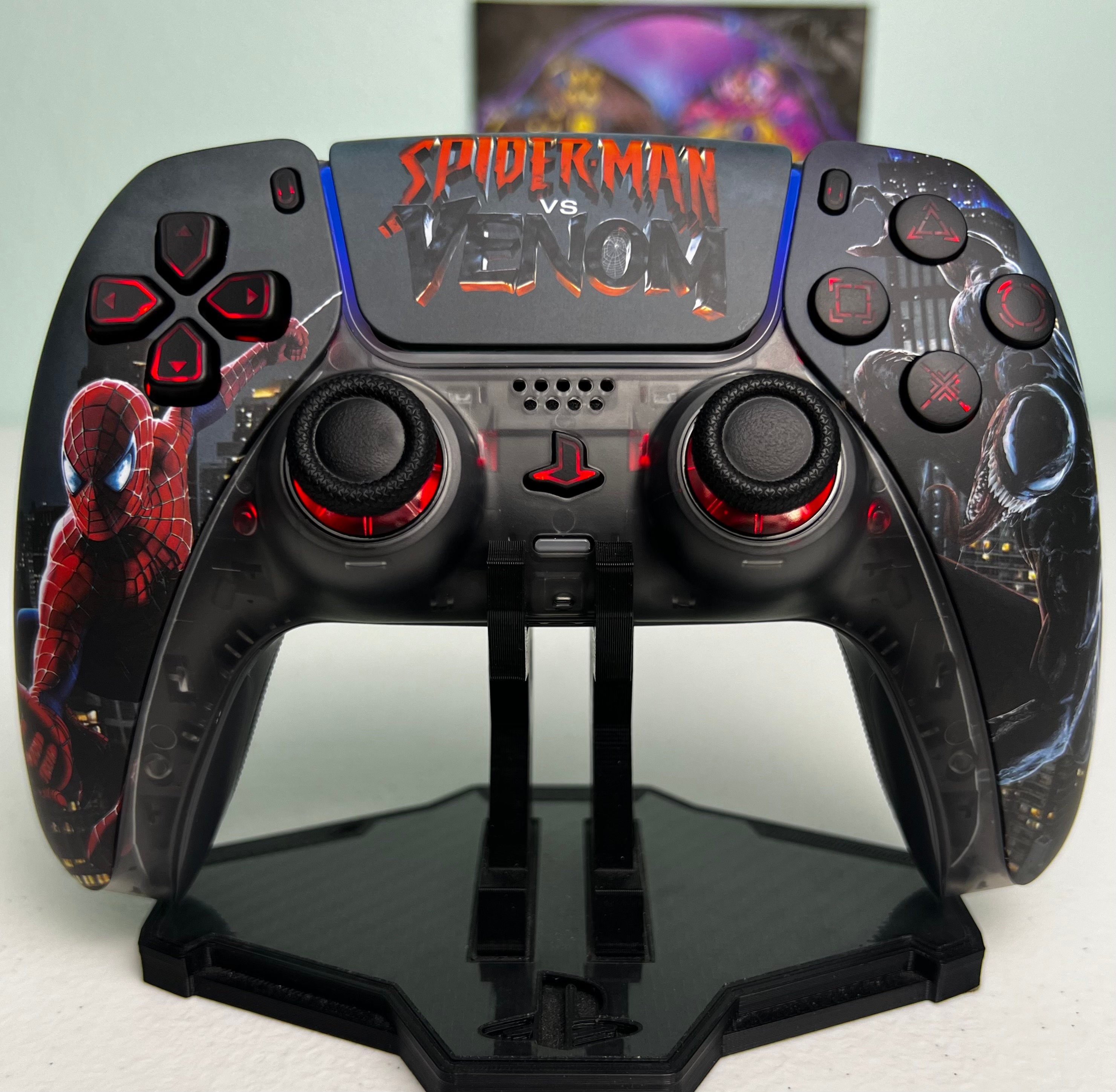 スパイダーマンVSシンビオート - RGB LED - PS5またはPC用カスタム
