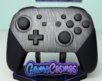 Brushed Silver  - Black Accents - Wireless Pro Controller for The Switch Or PC