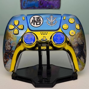 Anime Manga Super Rival Battle – Chromgold – RGB-LED – Benutzerdefinierter kabelloser Controller für PS5 oder PC